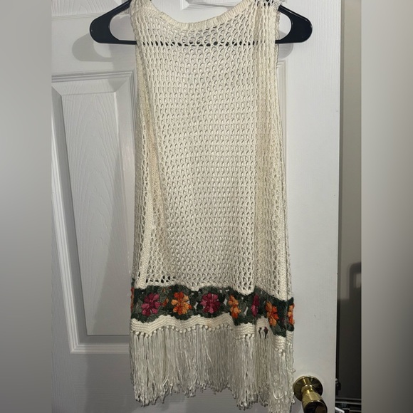 Floral Embroidered Cream Knit Cardigan - Picture 7 of 7